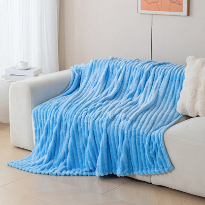 1pc flannel blanket - soft, comfortable, warm nap blanket, Christmas exquisite gift blanket, available in multiple colors