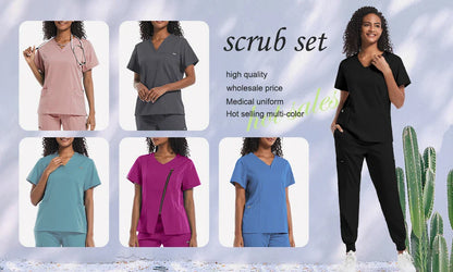 Scrubs Women Beauty SPA Uniform Pet Clinic Store Veterinary Dentistry Work Clothes Set High-quality Medical Nurse Uniform Unisex