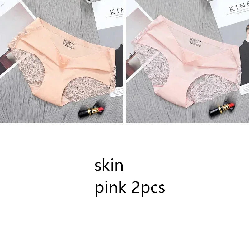 Set/lot Seamless WomenComfort Lace Briefs  Hollow Out Panties Set Underwear Low Rise Female Sport Panty Soft Lady Lingerie Sexy