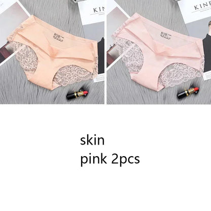 Set/lot Seamless WomenComfort Lace Briefs  Hollow Out Panties Set Underwear Low Rise Female Sport Panty Soft Lady Lingerie Sexy