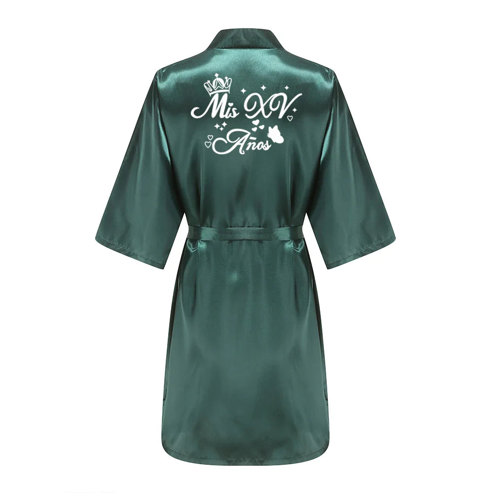 Mis XV Bathrobes Princess Sweet 15 Years Girl Birthday Party Mis Quince Años Robes Quinceanera Robe