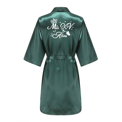 Mis XV Bathrobes Princess Sweet 15 Years Girl Birthday Party Mis Quince Años Robes Quinceanera Robe