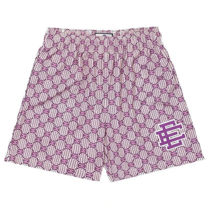 2025 New Summer EE Eric Emanuel  Basic Mesh Short Classic Floral Printed Gym Shorts Men's Gym Basketball Sports Beach Shorts