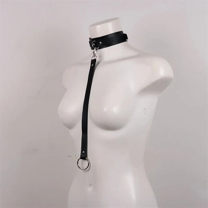 Hot Selling Leather Garter Belt Lingerie Sexy Women's Erotic Costumes Gothic Leg Harnesses Bow Babydoll Dress Sexual Sets For 18