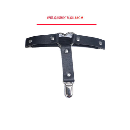 Punk Metal Tassel Pendant Pink PU Leather Choker Collar Sexy Spiked Neck Strap Clavicle Men Necklaces for Women Gothic Jewelry