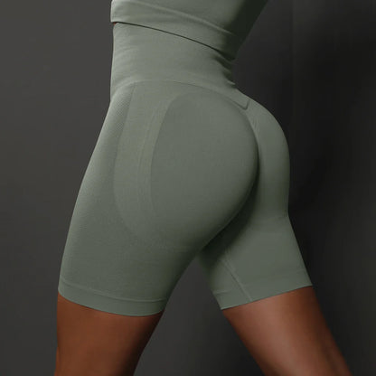 Yoga Shorts Women Sports Shorts Seamless Gym Workout Shorts High Waist Push Up Fitness Sports Shorts Cycling Shorts