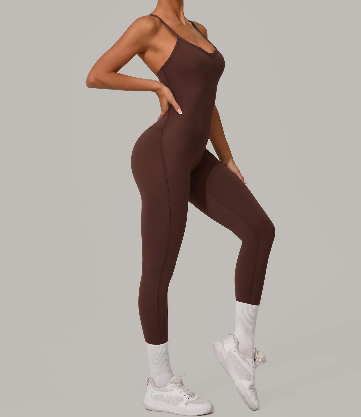 Sexy Hollow Cross Backless Sporty Tight Jumpsuit Woman Sportswear Summer One Pieces Outfit Gym Fitness Overalls Yoga Jump Suit