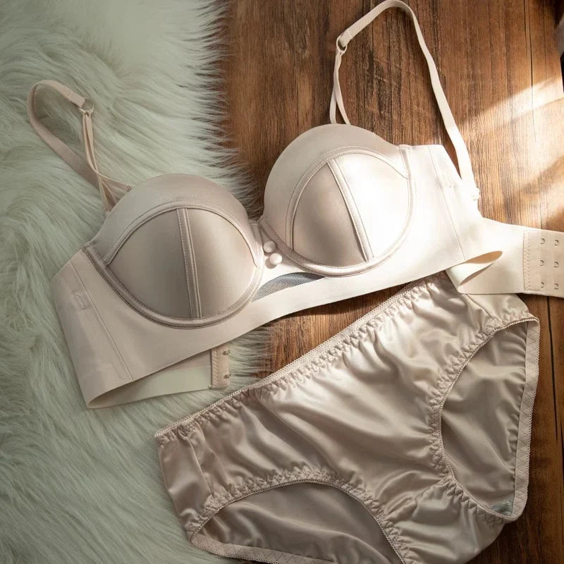 Japanese Anime Bra Set Victoria's Style Style Half Cup Minimiser & Knickers | Push Up for Small Chest Retro Lingerie Bride Gift