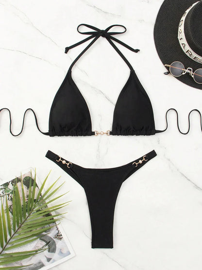 Sexy Micro Bikini 2026 Woman Chain Swimsuit Women Swimwear Thong Bikinis Set Brazilian Two-piece Bathing Suit Beach Wear Bather