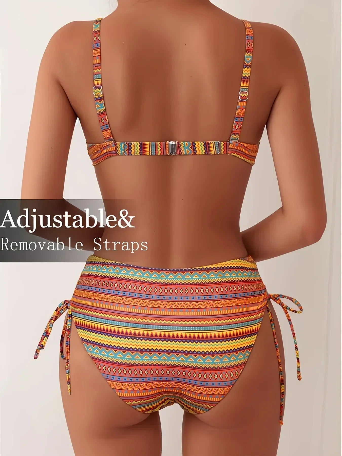 Sexy Print High Waist Bikini Women's Swimsuit Two Piece Strap Design Trendy Swimming Costume Female Fashionable Poolwear