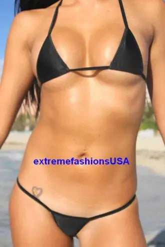 Sexy Lingerie 2 Piece Halter Neck Bikini Lingerie Set Mini Bikini Open Micro Bra Top Briefs Panties for Women