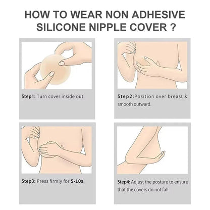 Fashion Silicone Nipple Cover Lift Up Bra Sticker Adhesive Invisible Bras Chest Patch for Women Reusable Chest Breast Petals Pad