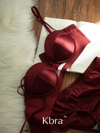 Japanese Anime Bra Set Victoria's Style Style Half Cup Minimiser & Knickers | Push Up for Small Chest Retro Lingerie Bride Gift