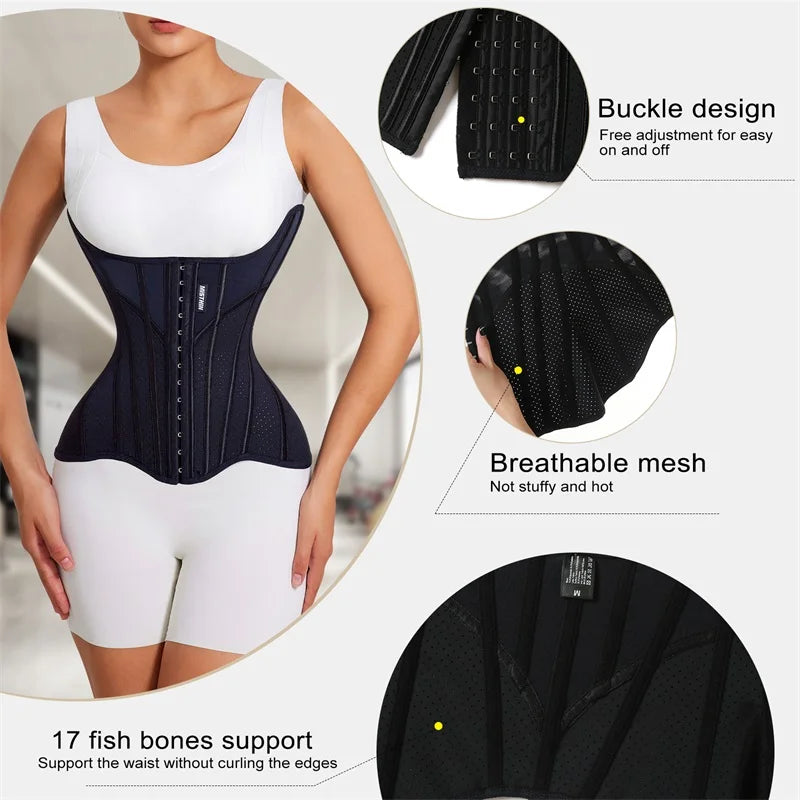 MISTHIN U-shaped Waist Trainer Corset Women Shapers Lifted Waist Trainer Steel Bone Slimming Breathable Mesh Women's Shapewear