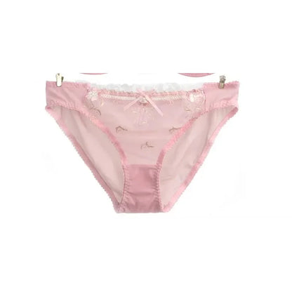 MOYISU New Arrival Luxury Pure Desire Lace Tulle Sexy Panties Lingerie Set Lilacs Embroidery Girl Boobs Big Size Big Boobs Small