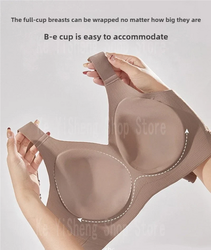 Non-trace body underwear women's bra anti-sag large size adjustment breast women big breasts small