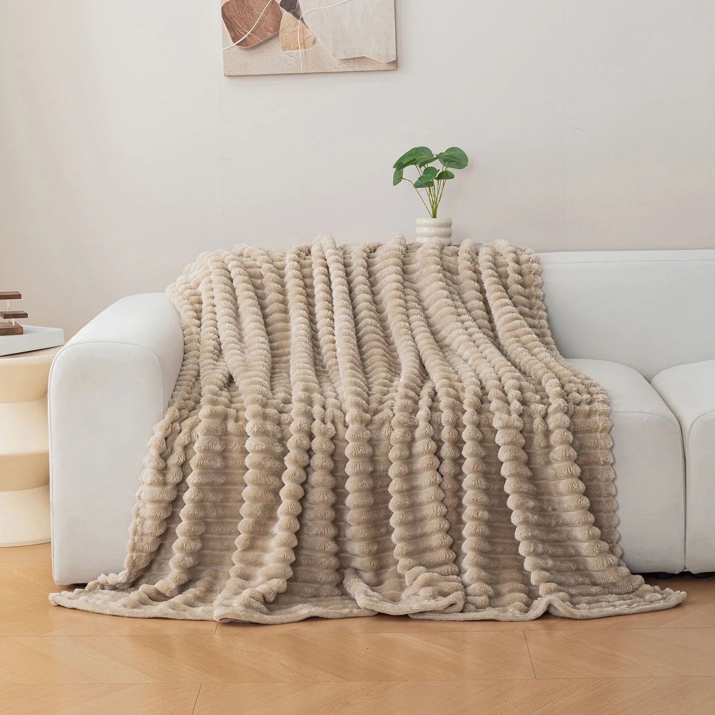 1pc flannel blanket - soft, comfortable, warm nap blanket, Christmas exquisite gift blanket, available in multiple colors