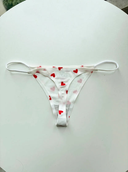 Custom Thong Name Letter Panties tanga Sexy Love Lips Pattern Personalized G-String Girlfriend Wife Valentines Christmas Gift