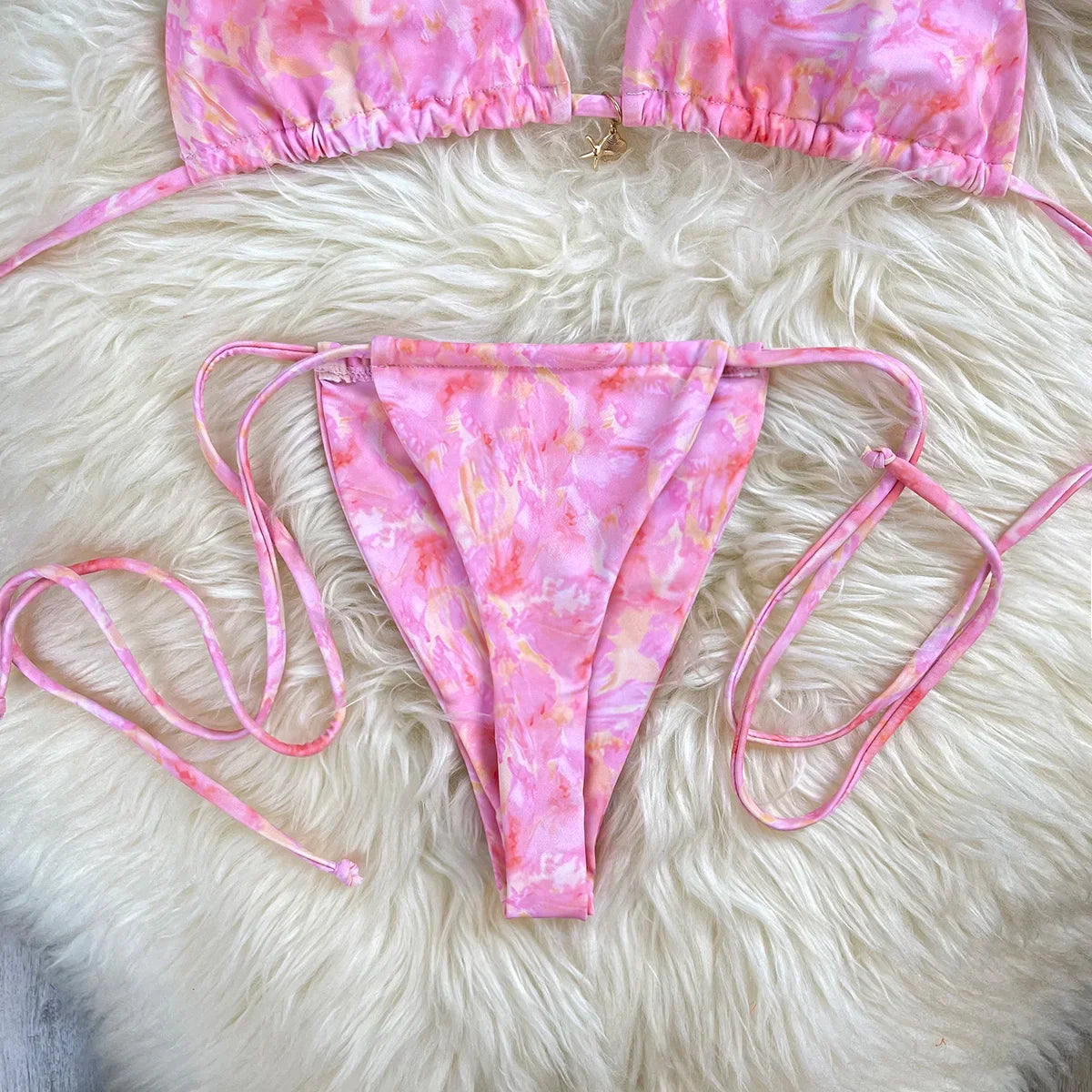 Sexy Micro Tie Brazilian Bikini Women Inspired Swimwear Designer Female Swimsuit Two-pieces Bikini set Bather Bathing Suit Vacay