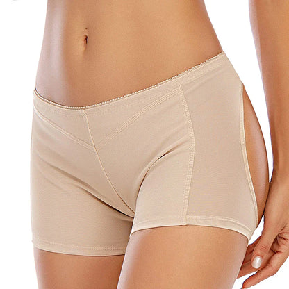 Women's Hollow Sexy Panties Butt Lifter Shapewear Tummy Control Bigger Butt Shaper Sexy Ass Briefs Underwear Nude Black S-3XL