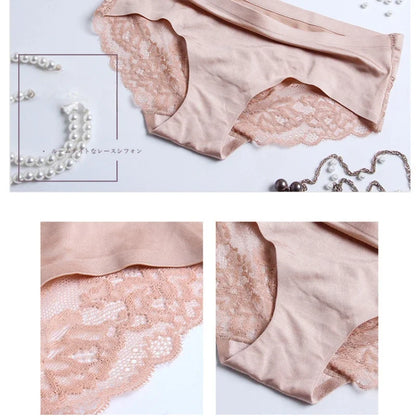 Set/lot Seamless WomenComfort Lace Briefs  Hollow Out Panties Set Underwear Low Rise Female Sport Panty Soft Lady Lingerie Sexy