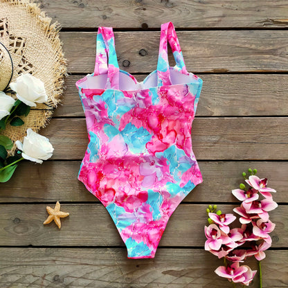 Ashgaily New One Piece Swimsuit Sexy Cartoon Printed Swimwear Women Bathing Suit Beach Backless Monokini Swimsuit Female