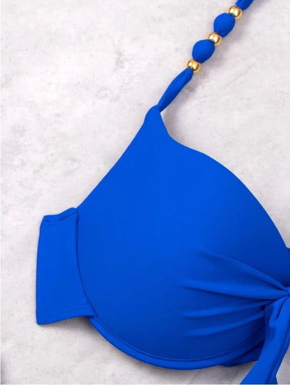 2025 Push Up Halter Bikini Printed Swimsuit Women Sexy Strappy Swimwear Female Bathers Bathing Swimming Swim Suit Beachwear