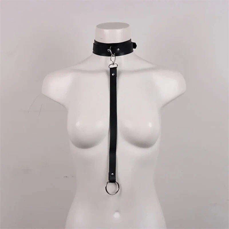 Hot Selling Leather Garter Belt Lingerie Sexy Women's Erotic Costumes Gothic Leg Harnesses Bow Babydoll Dress Sexual Sets For 18