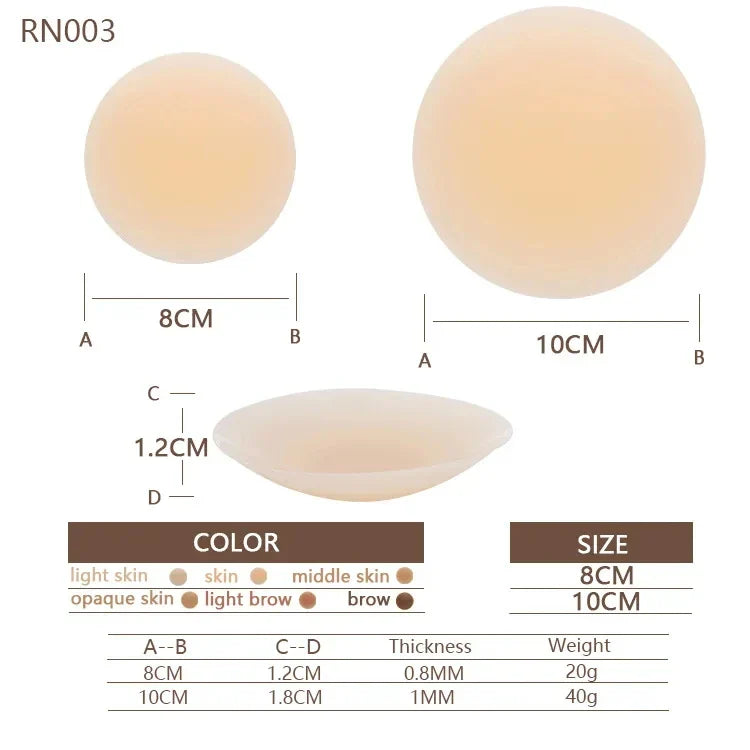 Fashion Silicone Nipple Cover Lift Up Bra Sticker Adhesive Invisible Bras Chest Patch for Women Reusable Chest Breast Petals Pad