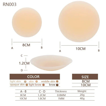 Fashion Silicone Nipple Cover Lift Up Bra Sticker Adhesive Invisible Bras Chest Patch for Women Reusable Chest Breast Petals Pad