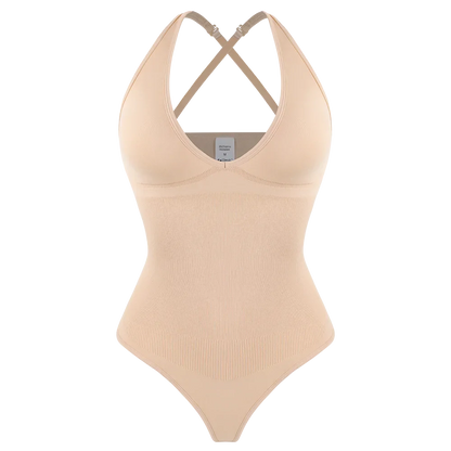 Sexy Thong Bodysuit Tummy Control Women Shapewear Halter Neck Flat Belly Body Shaper Slimming Flat Belly Underwear Open Crotch