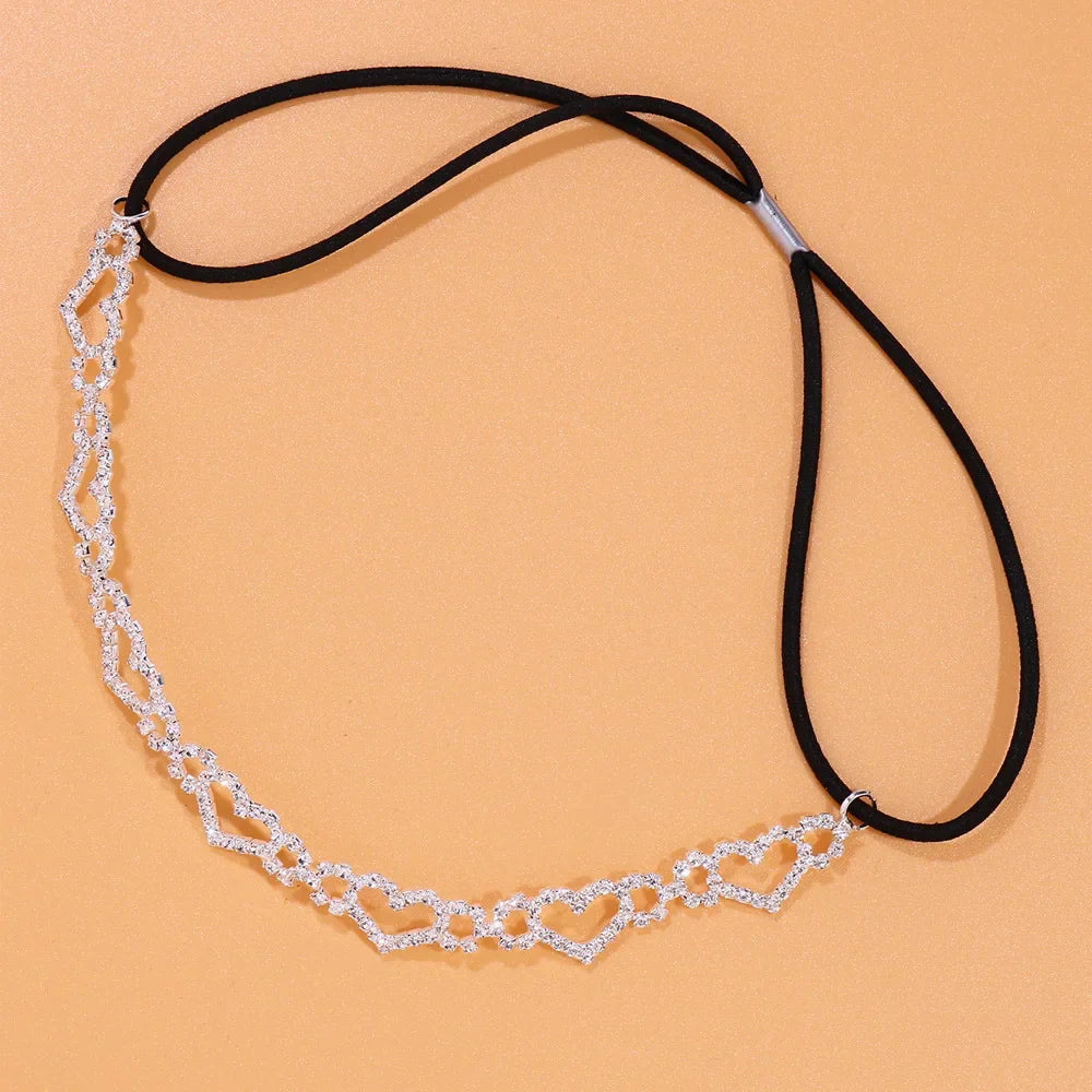 Sexy Rhinestone Heart Leg Garters Belt for Women Wedding Accessories Romantic Geometric Crystal Leg Chain Nightclub Gift