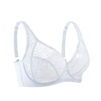 Womens Bras Ultra-Thin Perspective Deep V Lace Sheer Plus Size Bra Female Underwear Sexy Lingerie BH Tops 70-100 B C D E F Cup