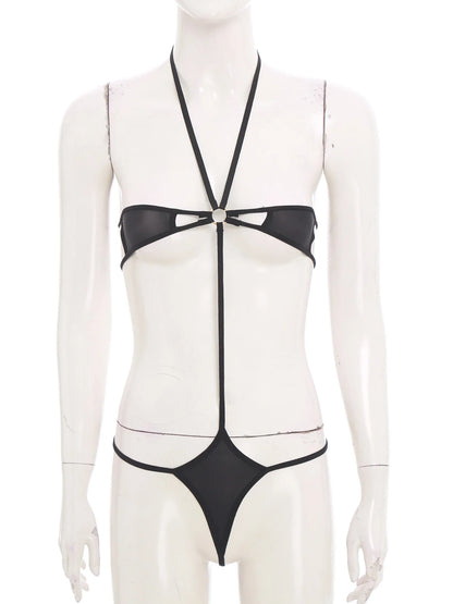 Adult Women Sheer Mesh Teddies Breast Hollow Out Opening Butt Flaunting Bodysuits Leotard for Exotic Dating Role Play Nightwear
