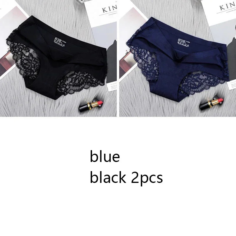 Set/lot Seamless WomenComfort Lace Briefs  Hollow Out Panties Set Underwear Low Rise Female Sport Panty Soft Lady Lingerie Sexy