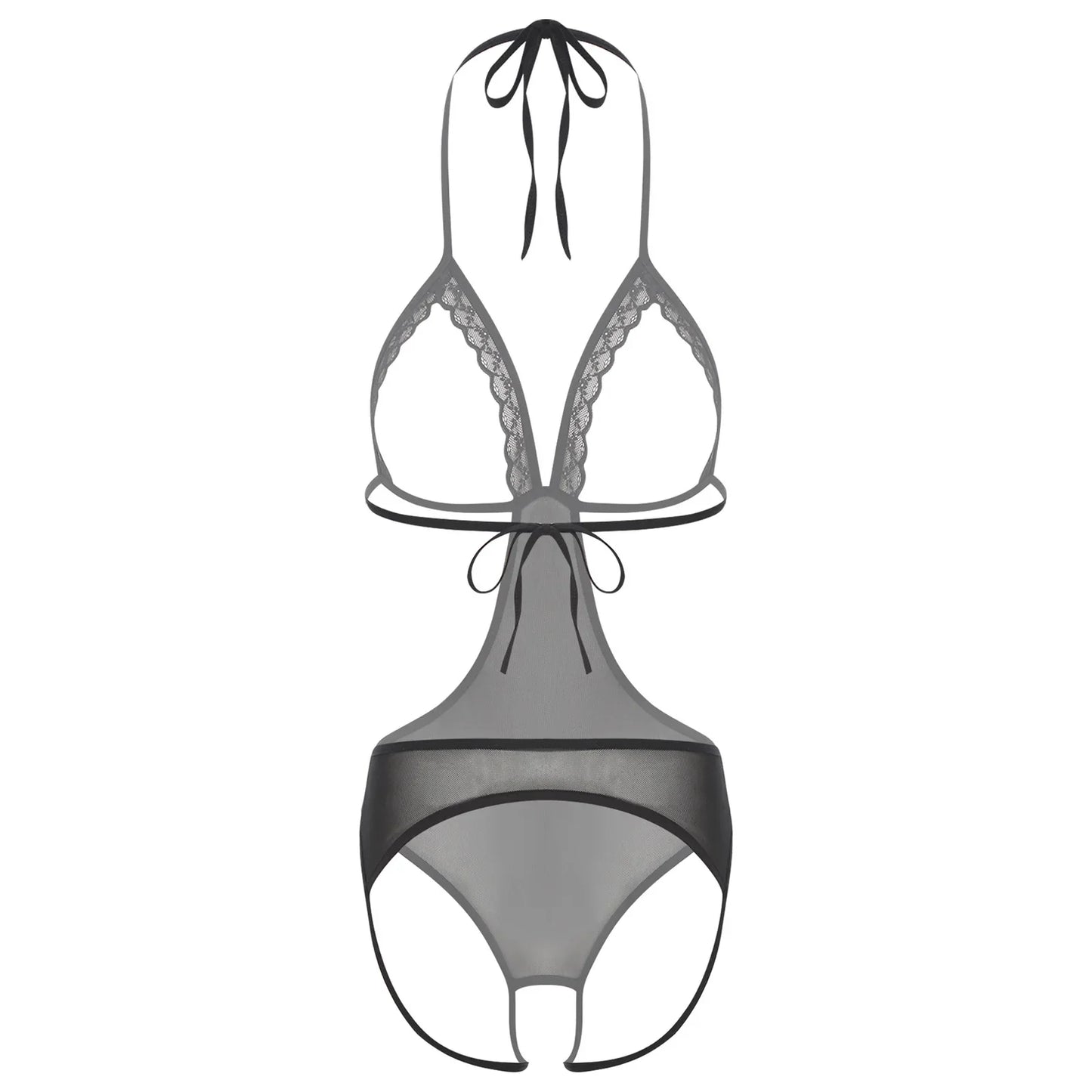 Adult Women Sheer Mesh Teddies Breast Hollow Out Opening Butt Flaunting Bodysuits Leotard for Exotic Dating Role Play Nightwear