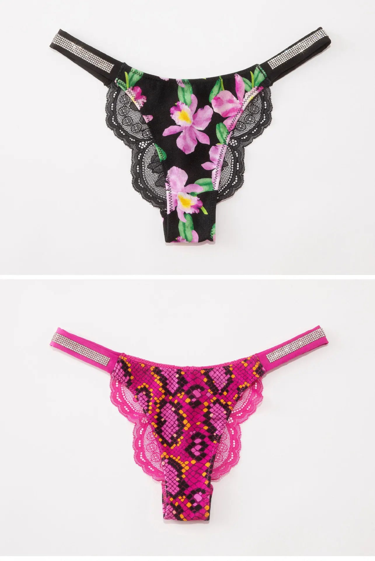 Fashion Sparkling Rhinestone Lace Thong Women's Low Waist Sexy Women's Underwear Women's Thong Clearance items,limited quantity,