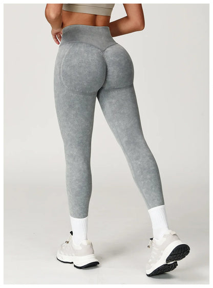 Yoga Pants Impact Leggings Women Seamless Sports Yoga Pant High Waist Ribbed Gym Clothes Fitness Workout Wear Scrunch Bum Tights
