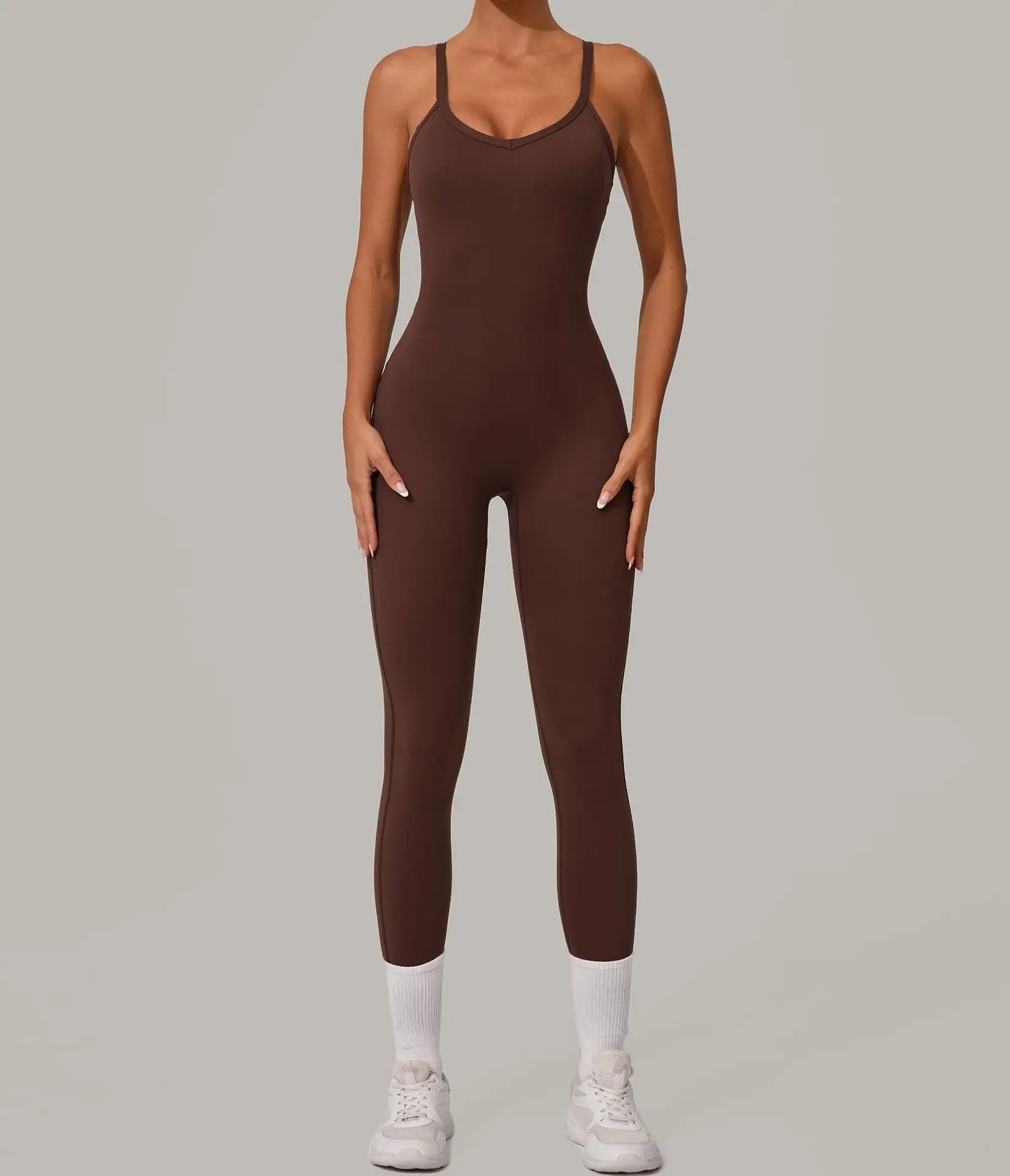 Sexy Hollow Cross Backless Sporty Tight Jumpsuit Woman Sportswear Summer One Pieces Outfit Gym Fitness Overalls Yoga Jump Suit