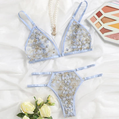 Women Lace Bra Sets Seamless Underwear Backless Vest Sexy Bralette Lingerie Ultrathin Bra & Brief Sets Female Dropshipping