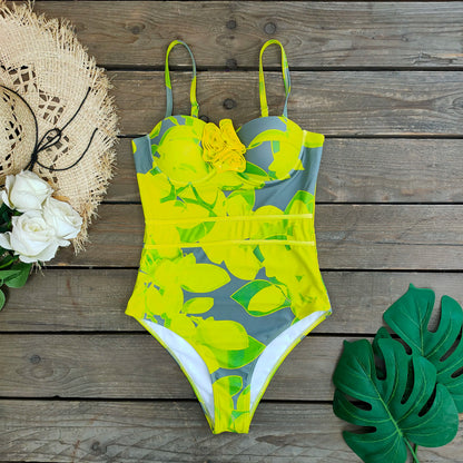 Ashgaily New One Piece Swimsuit Sexy Cartoon Printed Swimwear Women Bathing Suit Beach Backless Monokini Swimsuit Female