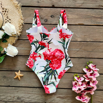 Ashgaily New One Piece Swimsuit Sexy Cartoon Printed Swimwear Women Bathing Suit Beach Backless Monokini Swimsuit Female