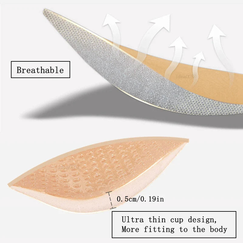 Invisible Adhesive Bra for Women Backless Strapless Push Up Sticky Silicone Wedding Underwear with Transparent Strap Reusable