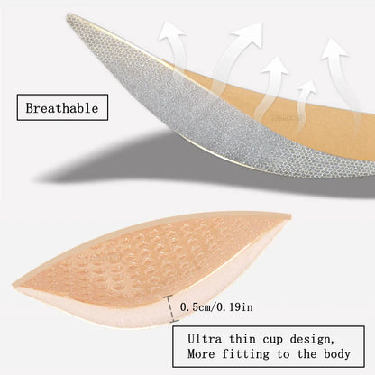 Invisible Adhesive Bra for Women Backless Strapless Push Up Sticky Silicone Wedding Underwear with Transparent Strap Reusable