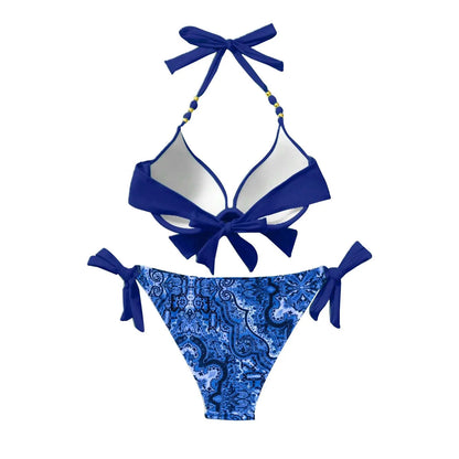 Sexy Push up Bikini 2024 Women Swimsuit Two Piece Swimwear Female Thong Bikinis Set Swimming for Bathing Suits Lace-up Biquini