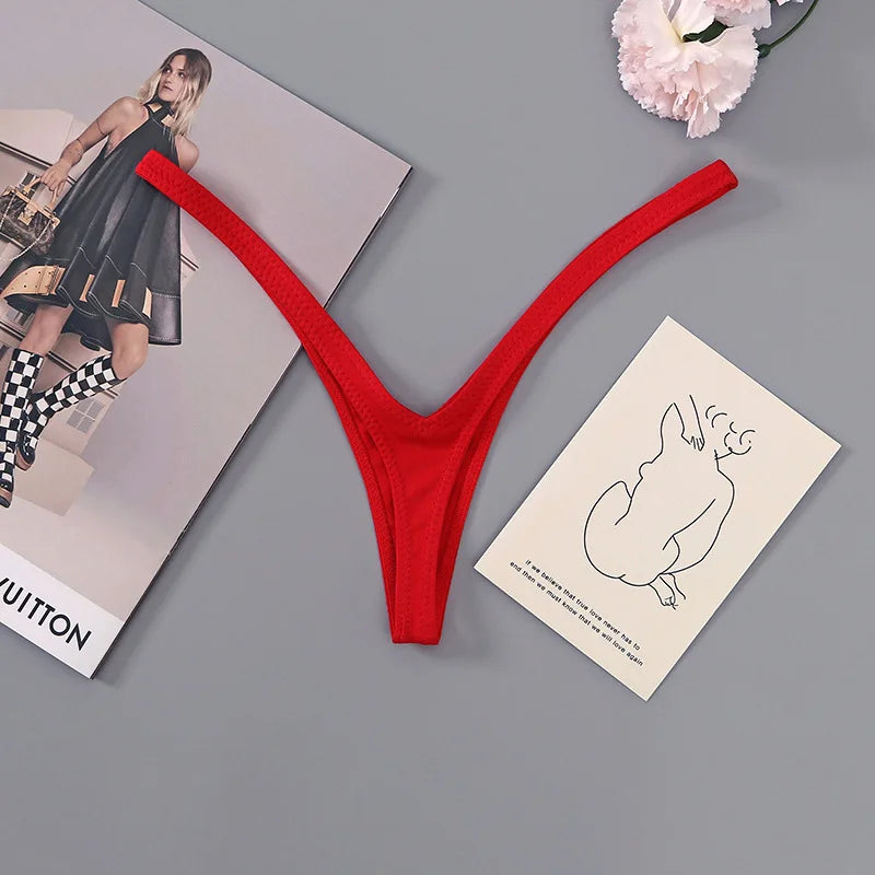 Women New Style Women Secret Clothes Deep V Thong Breathable Sexy Low Waist Brazilian Underwear Soft Thin Straps Women's Panties