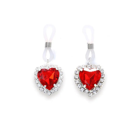 Europe And The United Sexy Bikini Body jewelry New Rhinestone Chest Chain Fashion  Love Breast Clip Color Pendant Love