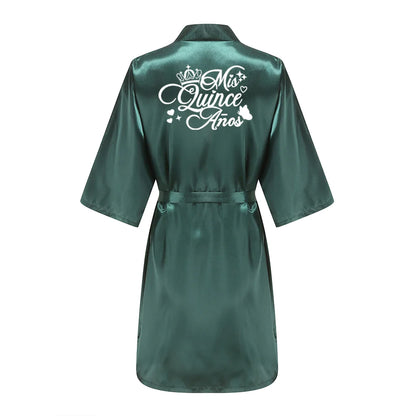 Mis XV Bathrobes Princess Sweet 15 Years Girl Birthday Party Mis Quince Años Robes Quinceanera Robe