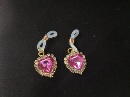 Europe And The United Sexy Bikini Body jewelry New Rhinestone Chest Chain Fashion  Love Breast Clip Color Pendant Love