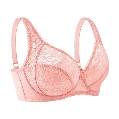 Womens Bras Ultra-Thin Perspective Deep V Lace Sheer Plus Size Bra Female Underwear Sexy Lingerie BH Tops 70-100 B C D E F Cup